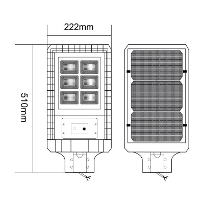 FAROLA LED SOLAR 60W 900 LUMENS SERIE STREET AIRMEC