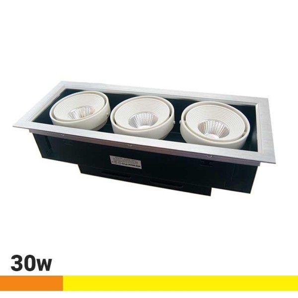 FOCO LED TRIPLE ORIENTABLE 30W LUZ CALIDA AIRMEC