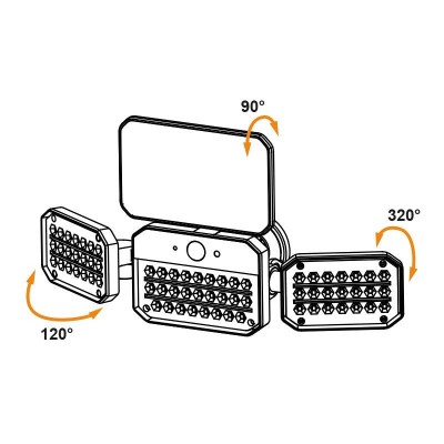 FOCO SOLAR LED LUZ FRIA AIRMEC 3.3W 300 LUMENS