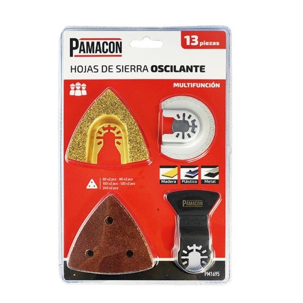 HOJAS DE SIERRA OSCILANTE MULTIFUNCION PAMACON 13 PCS