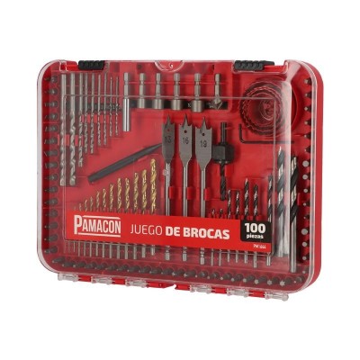 JUEGO DE BROCAS Y PUNTAS DESTORNILLADOR 100 PCS PAMACON