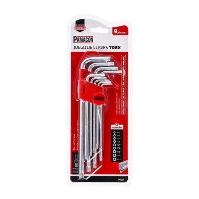 JUEGO LLAVES TORX 9 PCS PAMACON