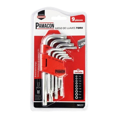 JUEGO LLAVES TORX PAMACON 9 PCS