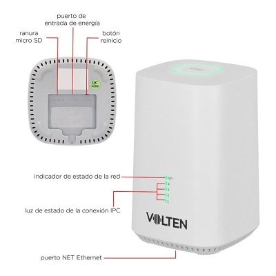 KIT 2 CÃMARAS WIFI RECARGABLES TIPO BULLET ALARMA NVR 4MP VOLTEN