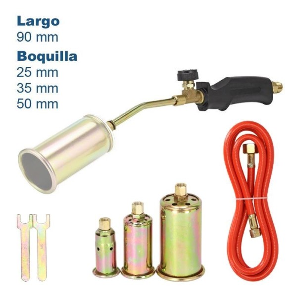 KIT SOPLETE DE GAS 25-35-50MM + MANGUERA 2M SOWELL