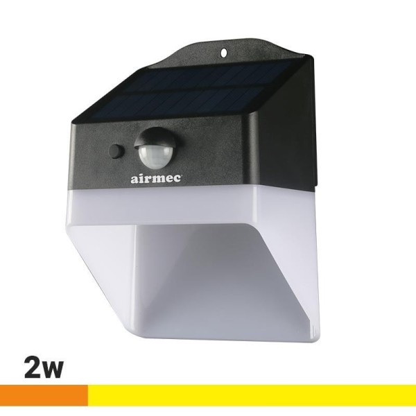 LUZ SOLAR LED CON SENSOR AIRMEC 220 LUMENS 2W