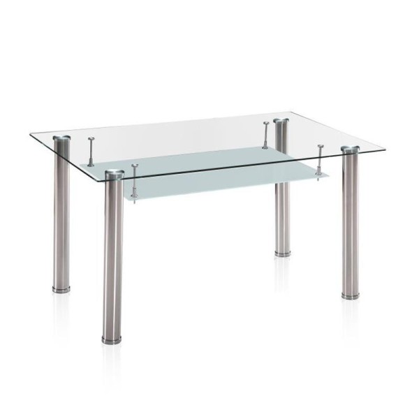 MESA DE COMEDOR DE CRISTAL 75X140X80CM SERIE ALABAMA MOMI