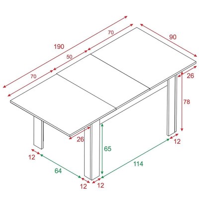 MESA DE COMEDOR KENDRA EXTENSIBLE BLANCO BRILLO MOMI