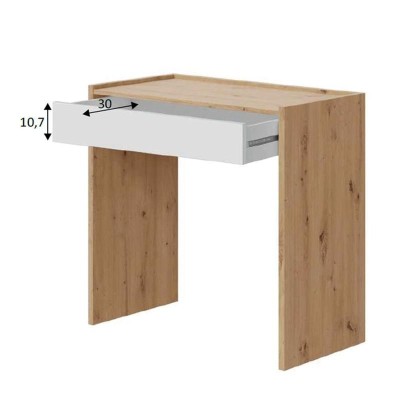 MESA ESCRITORIO + CAJÓN 77X82X40CM R. NODI/BL. ARTIK MOMI