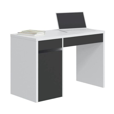 MESA ESCRITORIO REVERSIBLE 2C +1P 75X108X50CM BL. ARTIK/GRIS ANTRACITA MOMI