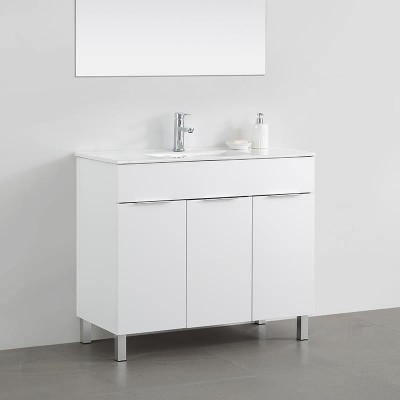 MUEBLE BAÑO BLANCO SERIE MINERVA 100X46X85CM