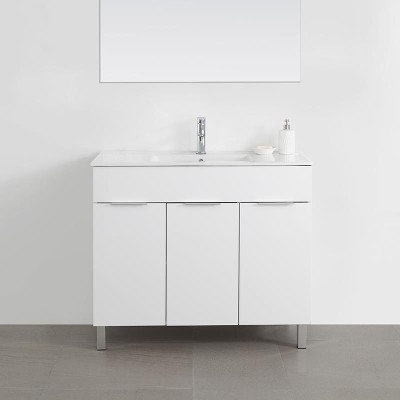 MUEBLE BAÑO BLANCO SERIE MINERVA 100X46X85CM