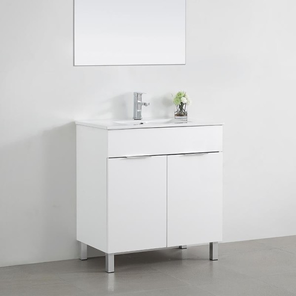 MUEBLE BAÑO BLANCO SERIE MINERVA 60X46X85CM BENOTTI