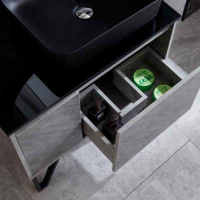 MUEBLE BAÃO GRIS SERIE FLORA 100X50X85CM BENOTTI