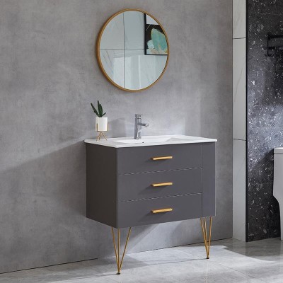 MUEBLE BAÃO GRIS SERIE TELLUS 80X46X85CM BENOTTI