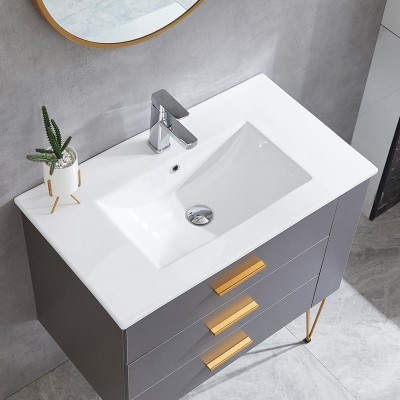 MUEBLE BAÃO GRIS SERIE TELLUS 80X46X85CM BENOTTI