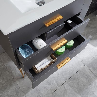 MUEBLE BAÃO GRIS SERIE TELLUS 80X46X85CM BENOTTI