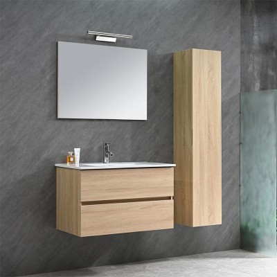 MUEBLE BAÑO SERIE GIRASOL GABINETE 80X46X50CM ESPEJO 80X60X2CM BENOTTI