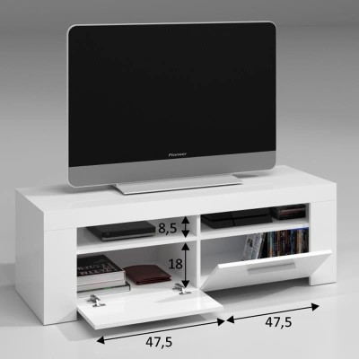 MUEBLE TV CON 2 PUERTAS 40X120X42CM BLANCO ARTIK MOMI