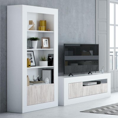 MUEBLE TV CON 2 PUERTAS 53X139X42CM BL. VELHO/BL. ARTIK MOMI