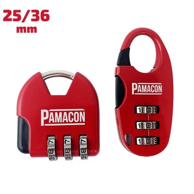 PACK 2 CANDADOS COMBINACION 25/36MM PAMACON