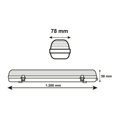 PANTALLA ESTANCA LED INTEGRADO 120CM 36W AIRMEC