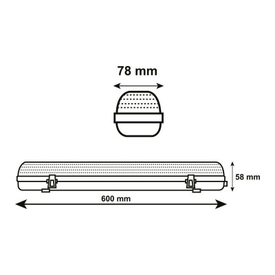 PANTALLA ESTANCA LED INTEGRADO 60CM 18W AIRMEC