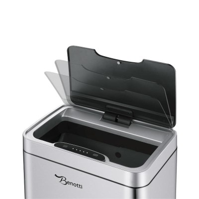 PAPELERA DE COCINA AUTOMATICA INOX 20 LITROS BENOTTI