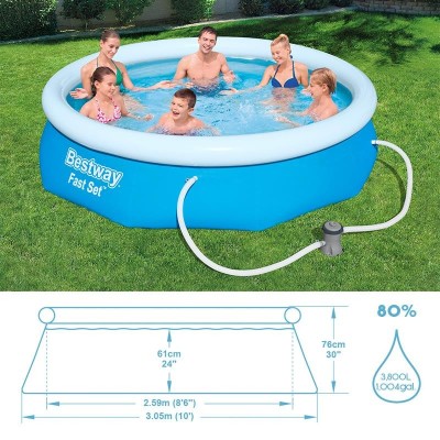 PISCINA HINCHABLE + BOMBA FILTRO 305CM DIÁMETRO X H76CM BESTWAY