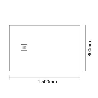 PLATO DUCHA CARGA MINERAL BLANCO BENOTTI  (150X80X3.5CM)