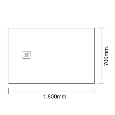 PLATO DUCHA CARGA MINERAL BLANCO BENOTTI  (180X70X3.5CM)