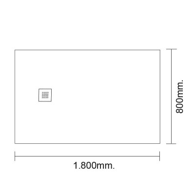 PLATO DUCHA CARGA MINERAL BLANCO BENOTTI  (180X80X3.5CM)