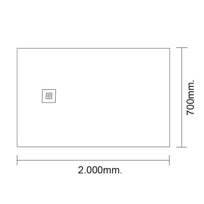 PLATO DUCHA CARGA MINERAL BLANCO BENOTTI  (200X70X3.5CM)