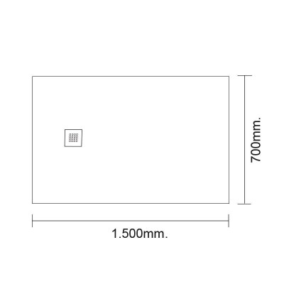 PLATO DUCHA CARGA MINERAL BLANCO BENOTTI (150X70X3.5CM)