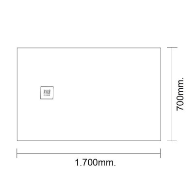 PLATO DUCHA CARGA MINERAL BLANCO BENOTTI (170X70X3.5CM)