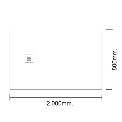 PLATO DUCHA CARGA MINERAL BLANCO BENOTTI (200X80X3.5CM)