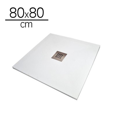 PLATO DUCHA CARGA MINERAL BLANCO CUADR BENOTTI (80X80X3.5CM)