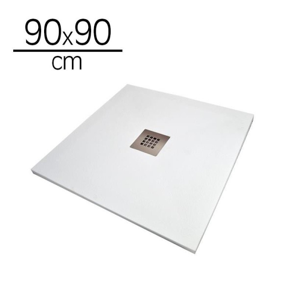 PLATO DUCHA CARGA MINERAL BLANCO CUADR BENOTTI (90X90X3.5CM)