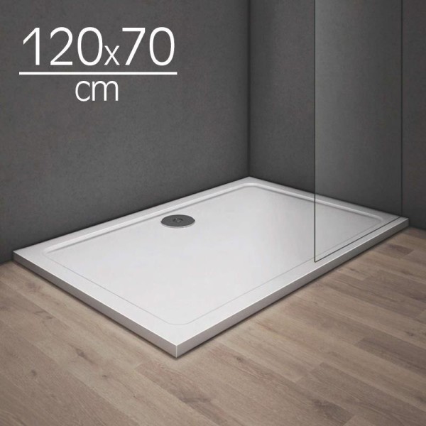 PLATO DUCHA LIGERO CARGA MINERAL BLANCO BENOTTI (120X70X3CM)