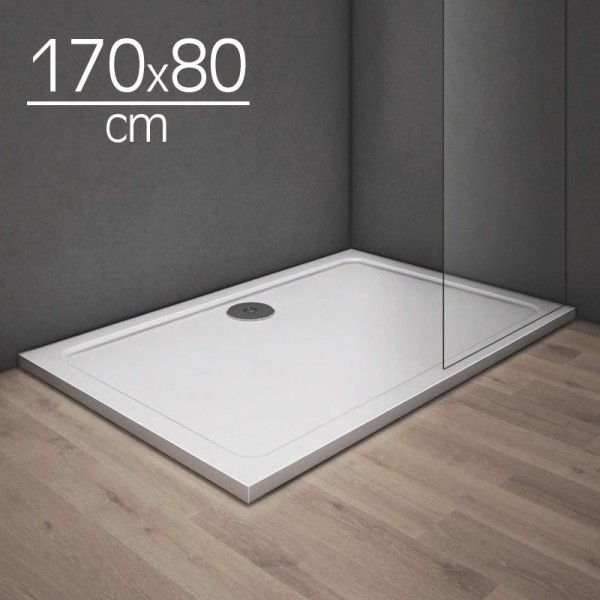 PLATO DUCHA LIGERO CARGA MINERAL BLANCO BENOTTI (170X80X3CM)