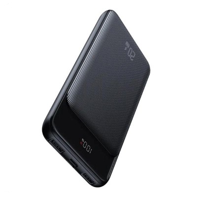 POWERBANK 3 PUERTOS 10000MAH CARGA RAPIDA NEGRO USAMS