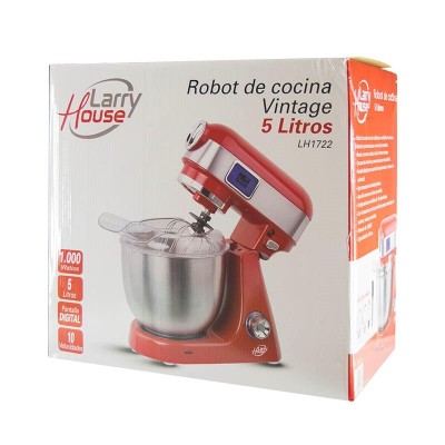 ROBOT DE COCINA 1.000W 5 LITROS ROJO LARRYHOUSE