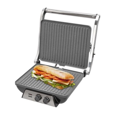 SANDWICHERA INOX MULTIFUNCION 2.000W PLACAS GRILL A LA PIEDRA  LARRYHOUSE