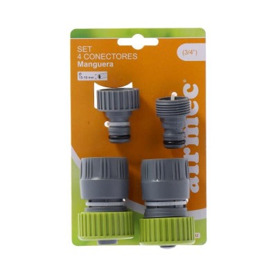 SET 4 CONECTORES MANGUERA 3/4" AIRMEC