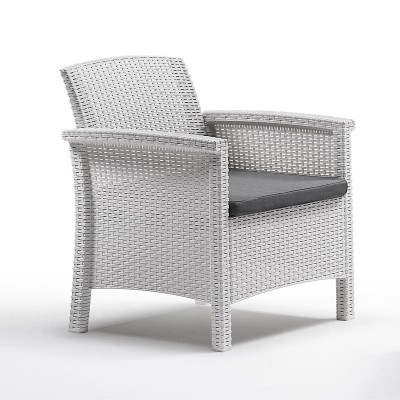 SET DE JARDIN 2 SILLONES + MESA SERIE VENEZIA TERRACE WHITE BICA