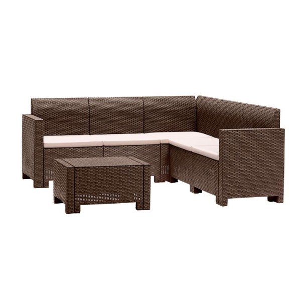 SET DE JARDIN CORNER SERIE NEBRASKA BROWN BICA