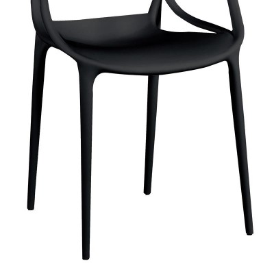 SILLA ESTILO NÃRDICO 53X55X83CM NEGRA SERIE RIBE MOMI