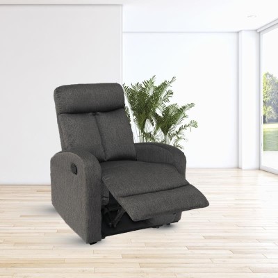 SOFÁ RELAX RECLINABLE 1 PLAZA 100X95X75CM GRIS OSCURO MOMI