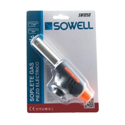 SOPLETE GAS CON PIEZO BOTELLA DESECHABLE SOWELL