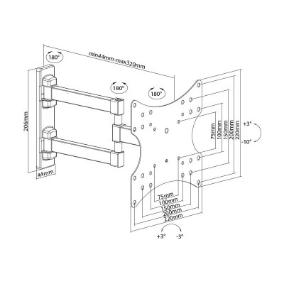 SOPORTE DE TELEVISION EXTENSIBLE 23-42" LARRYHOUSE